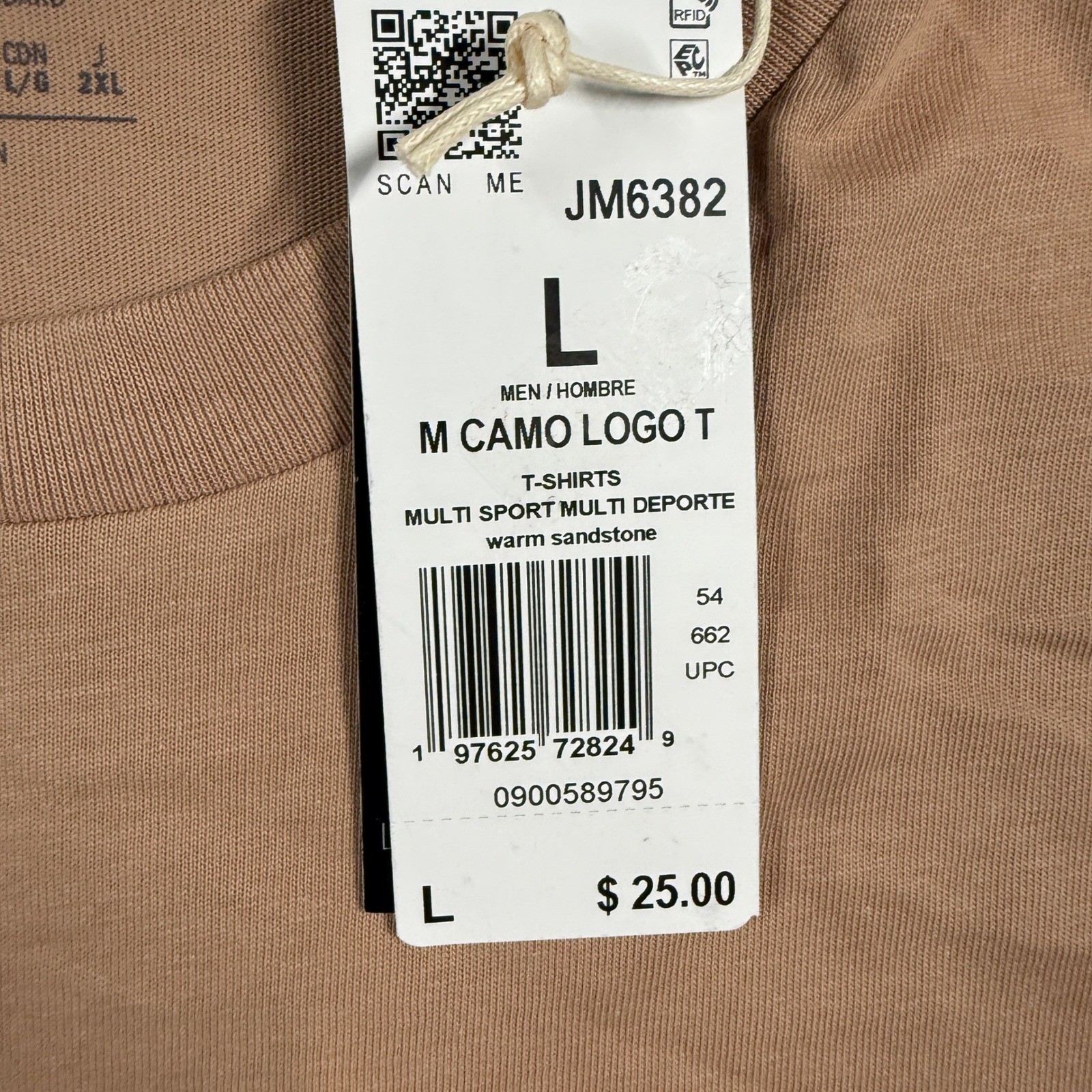 Adidas M Camo Logo T Men L Warm Sandstone Graphic Tee JM6382 gallery