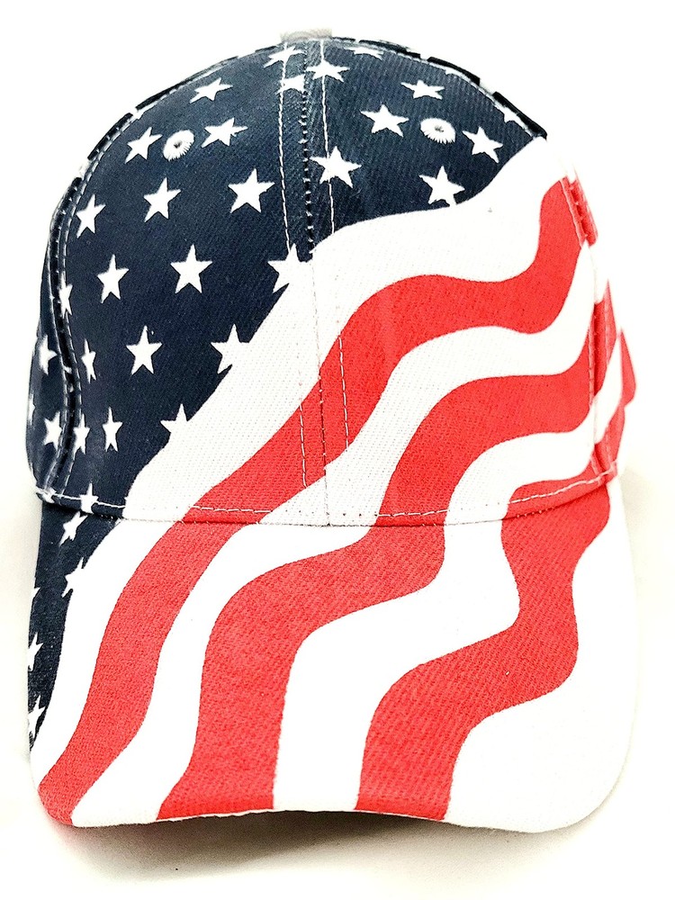 American Flag Patriotic Flag Baseball Cap/ Hat in Red, White and Navy Blue St…