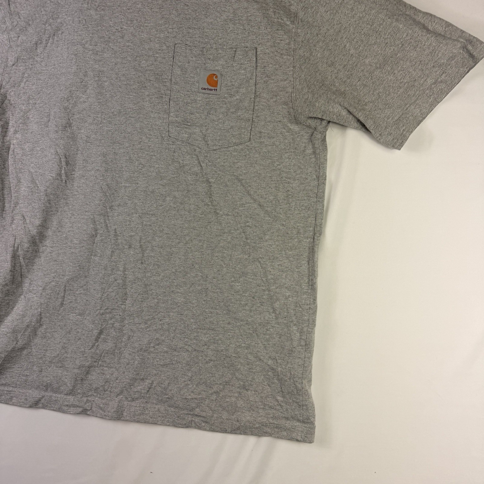 Carhartt T-Shirt Men's Medium Loose Fit Gray Short Sleeve Pocket Tee 100% Cotton gallery