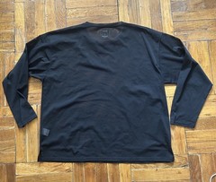 South2 West8 Black Semi-Sheer Long Sleeve T-Shirt Large