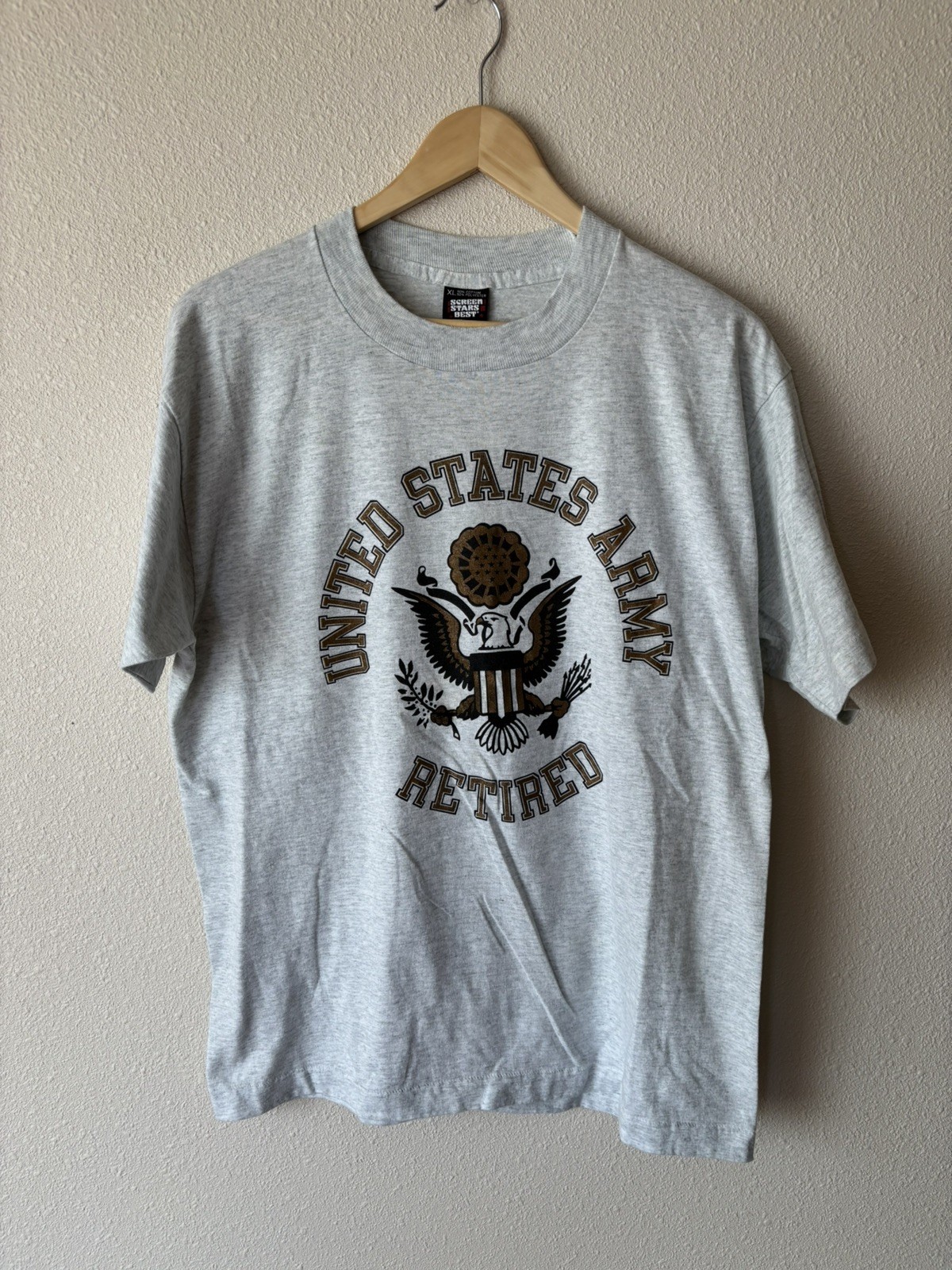 Vintage Single Stitch US Army 90s Military Screen Stars T-Shirt Size X-Large gallery