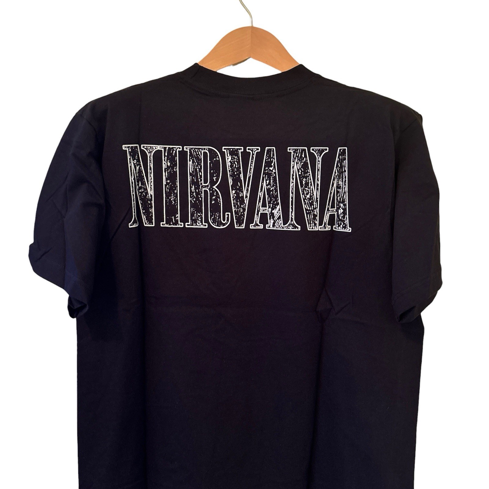 Nirvana 90s Kurt Cobain Cross In Utero T-shirt Modern Reprint Sz Large gallery