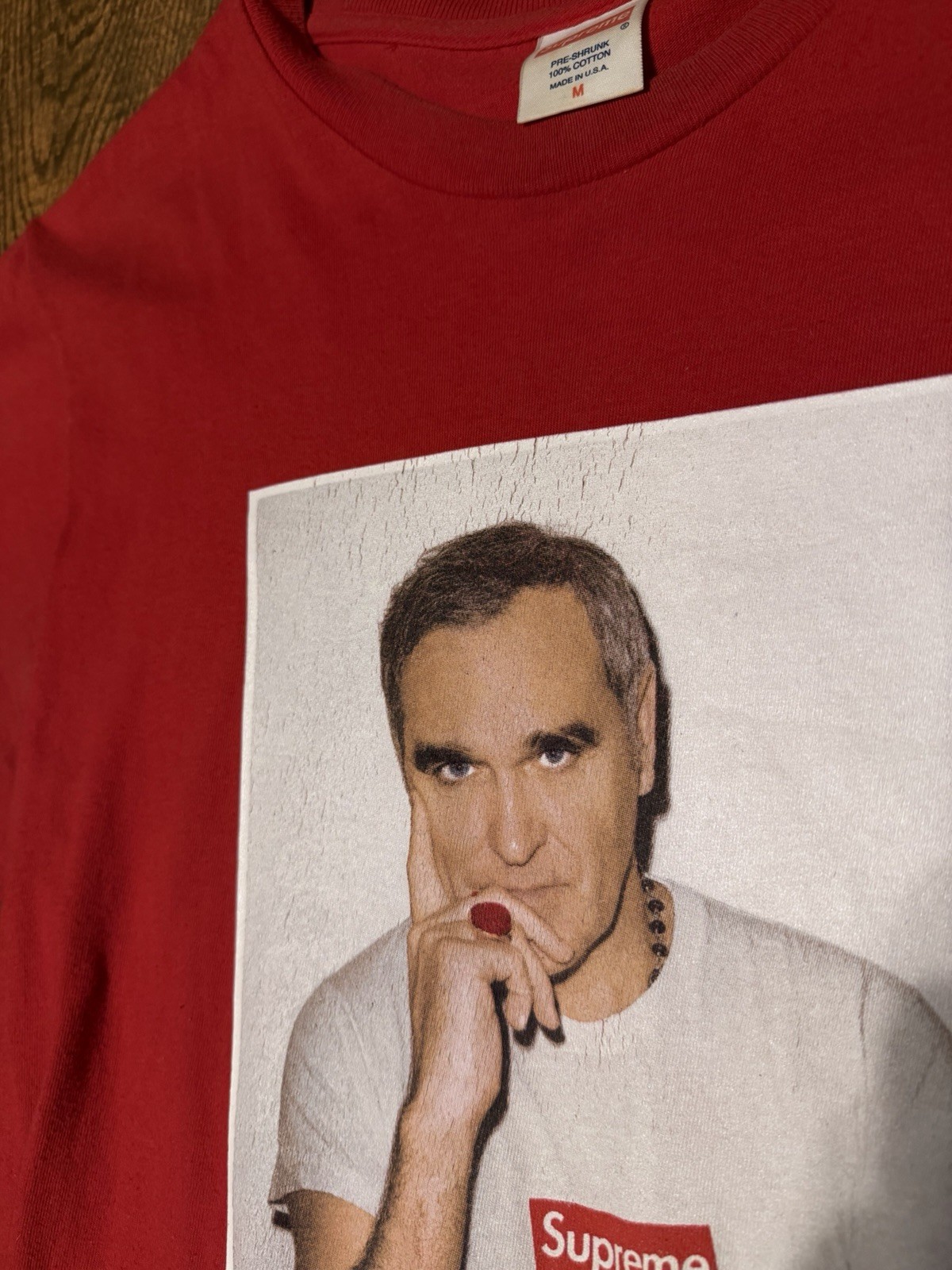supreme ss16 morissey tee red size medium Rare Vintage Photo gallery