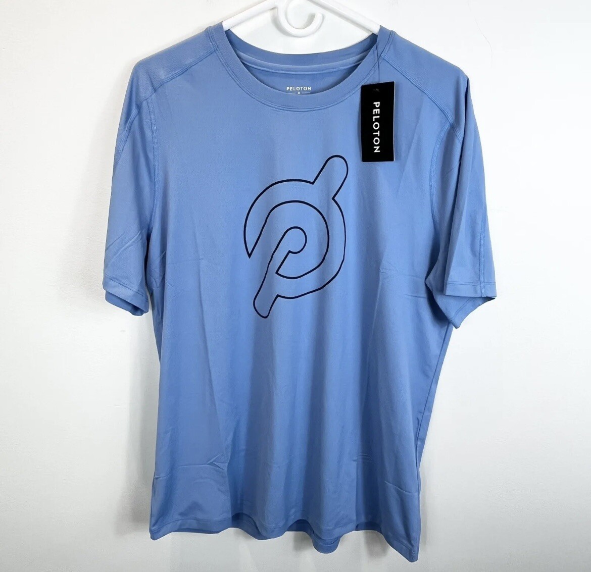 Peloton Shirt Men’s Sz Medium Blue Atheltic Nylon Blend Tee gallery
