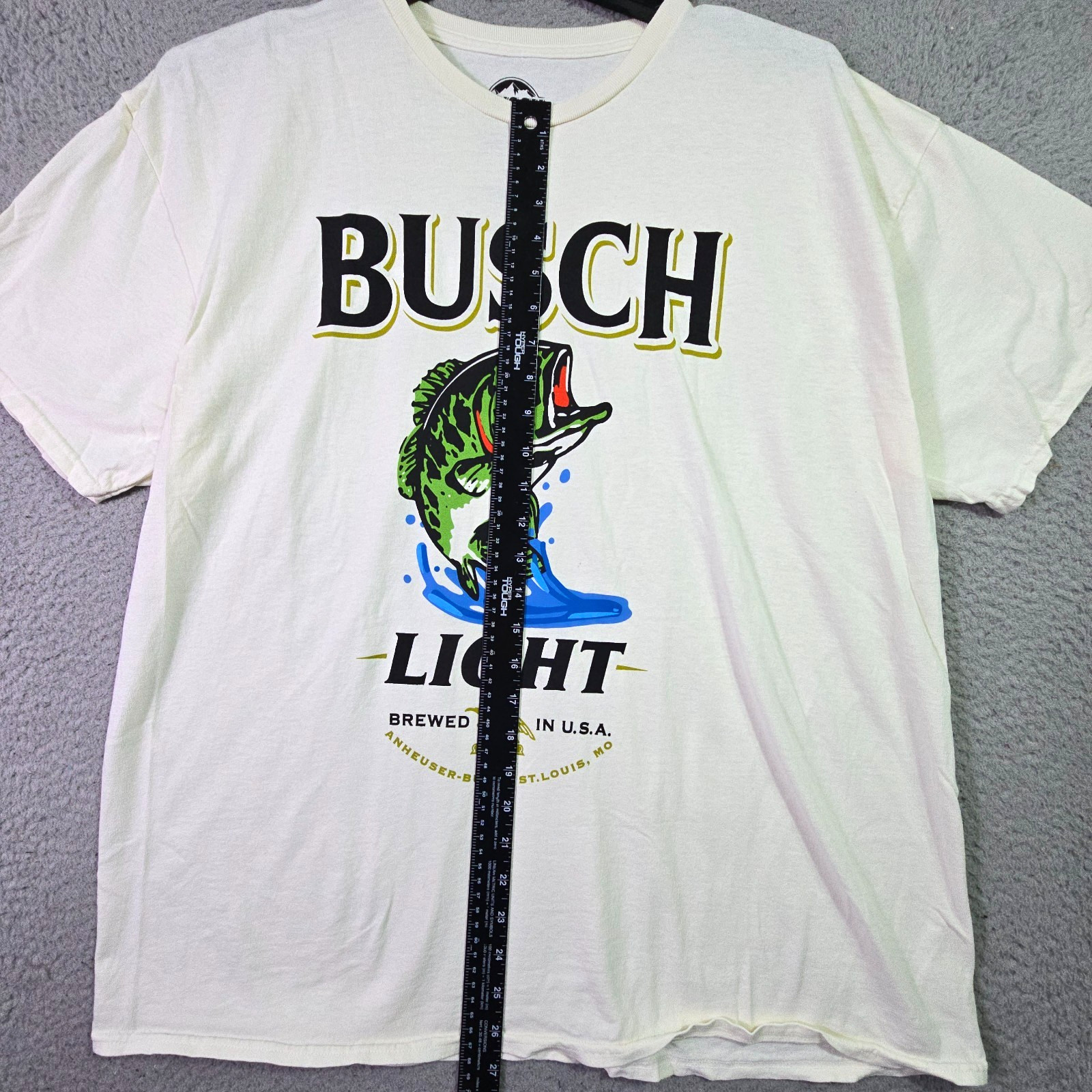 BUSCH LITE BEER T Shirt Men 2XL XXL WHITE BREW FISHING BASS Casual Outdoor NWT gallery