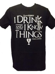 Game of Thrones GOT “I Drink & I Know Things” Mens XS-S-M-L-XL Licensed Shirt