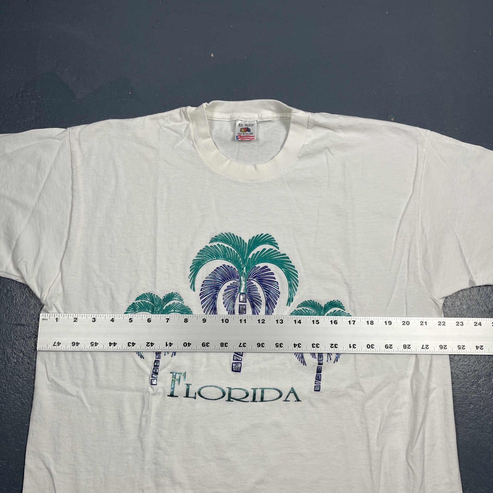 Vintage Florida Single Stitch Graphic Tee White XL Unisex VTG 90s Souvenir gallery