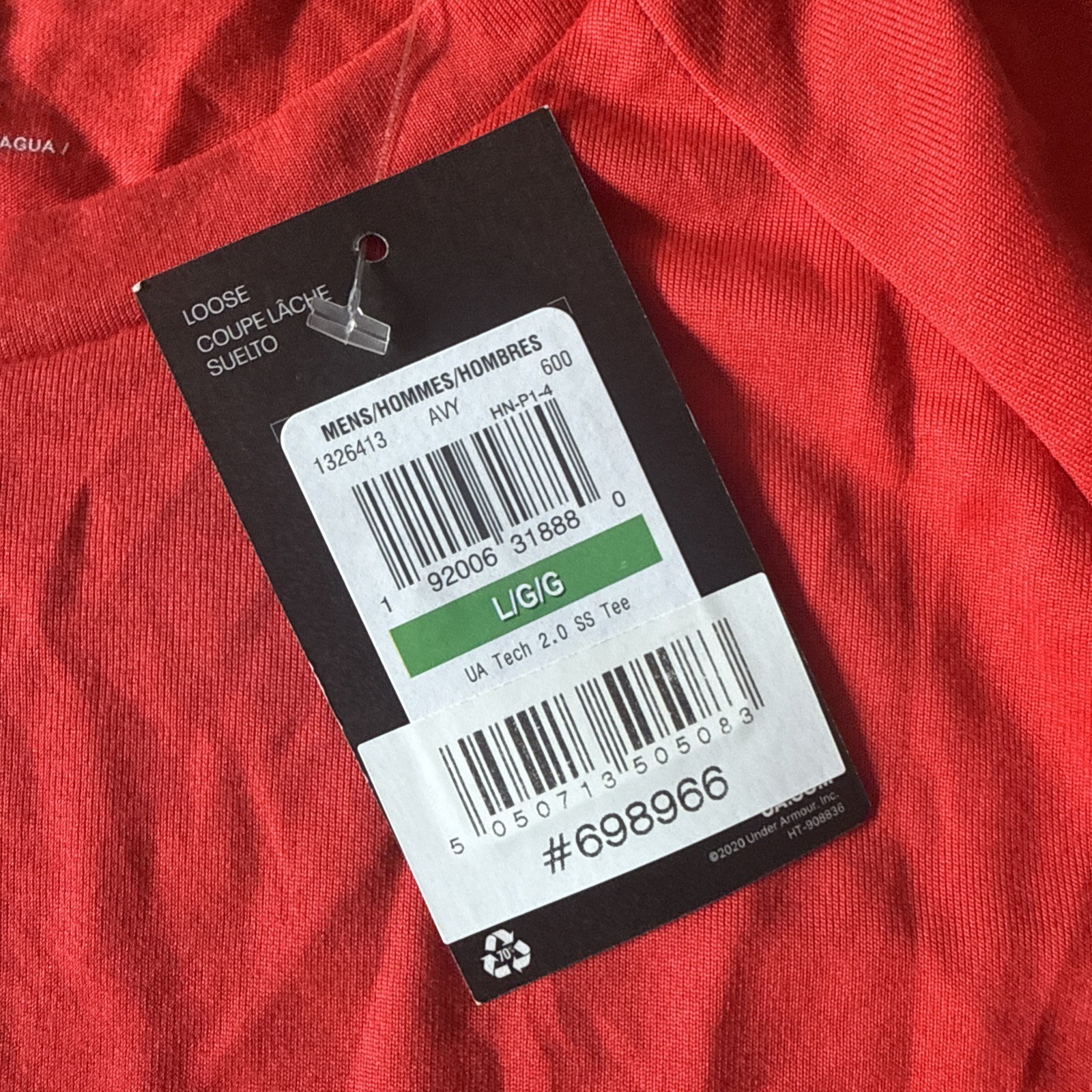 Under Armour Men's Tech 2.0 T-Shirt In Red Size L gallery