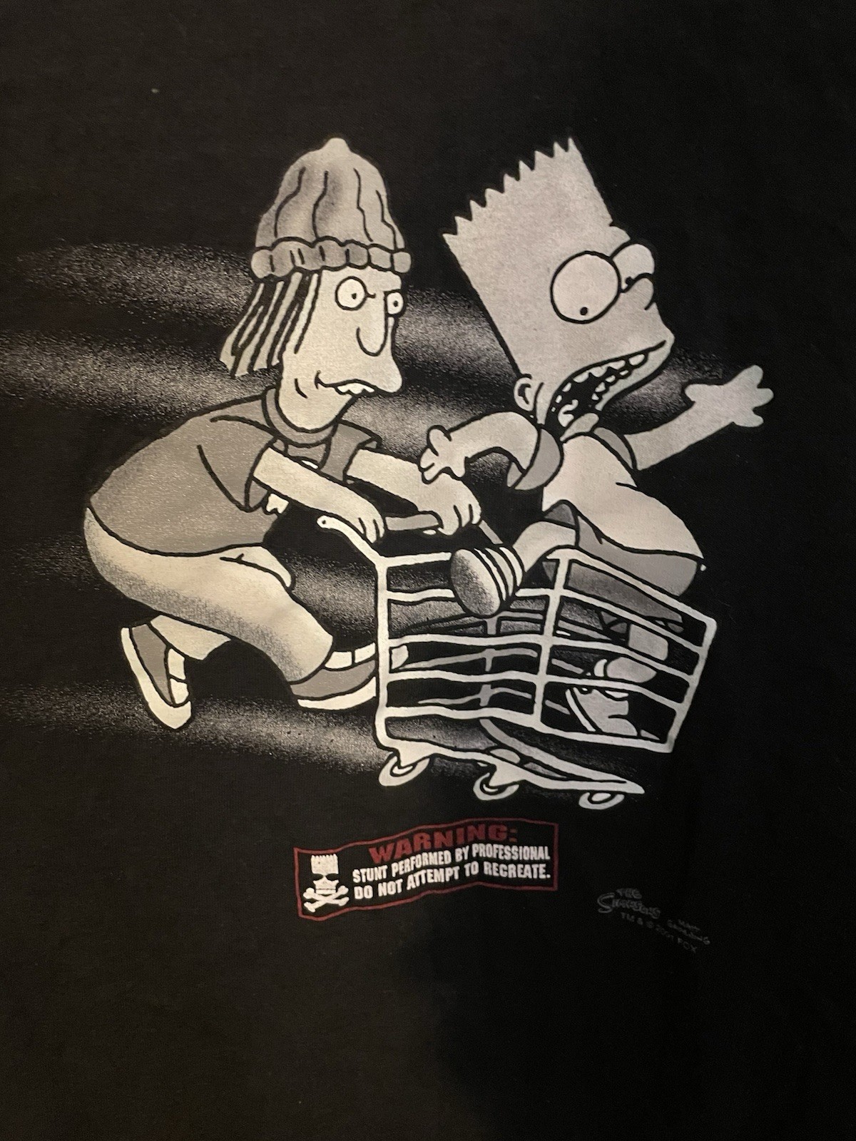 Vintage 2001 The Simpsons Bart Simpson Skateboard T Shirt Delta Pro Weight L gallery
