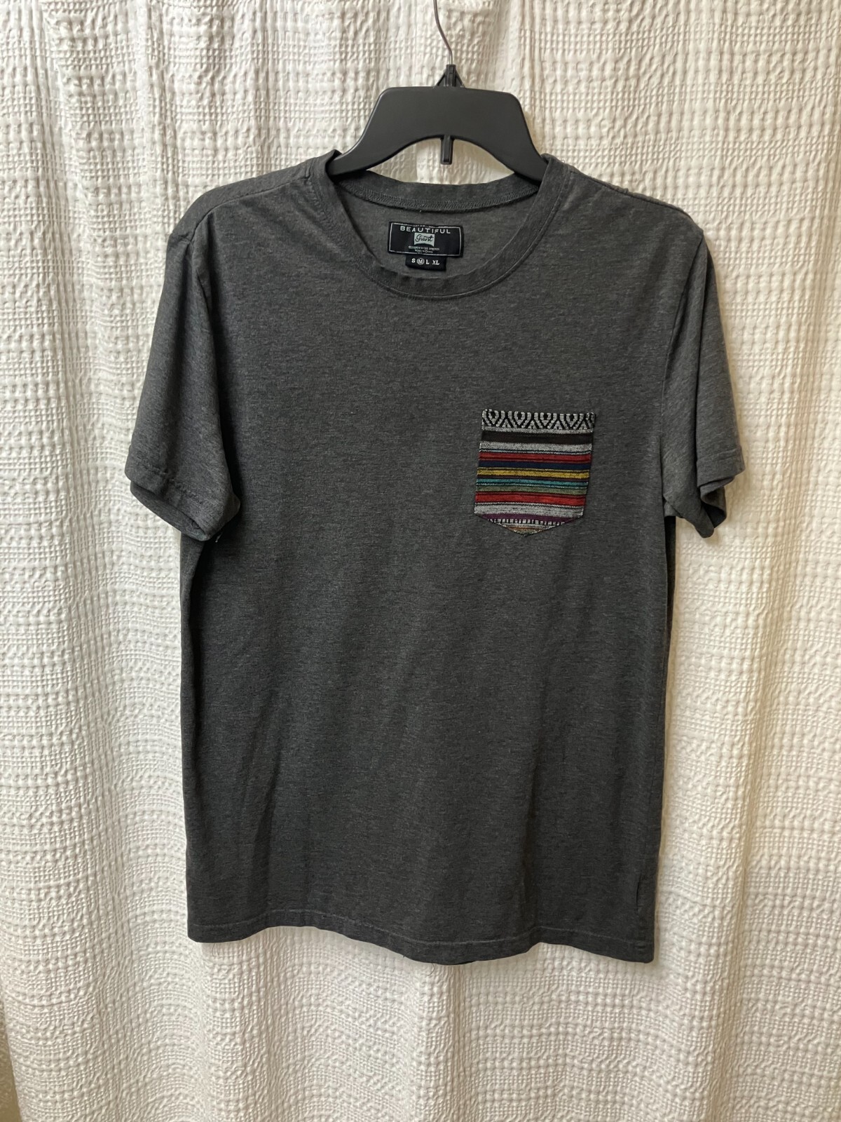 Beautiful Giant Men’s Graphic Crew Neck Casual and light Homey Pocket T-shirt M