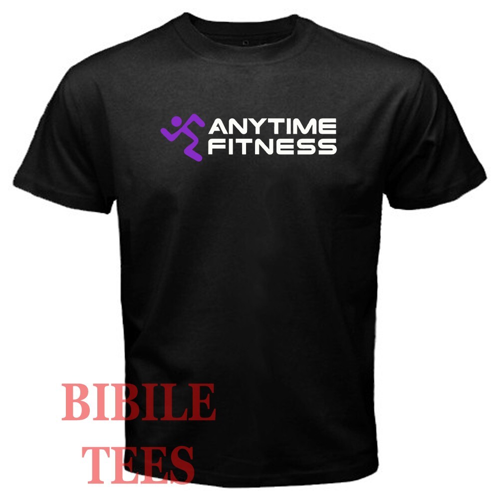 Anytime Fitness Gym Men’s Black Size S to 5XL