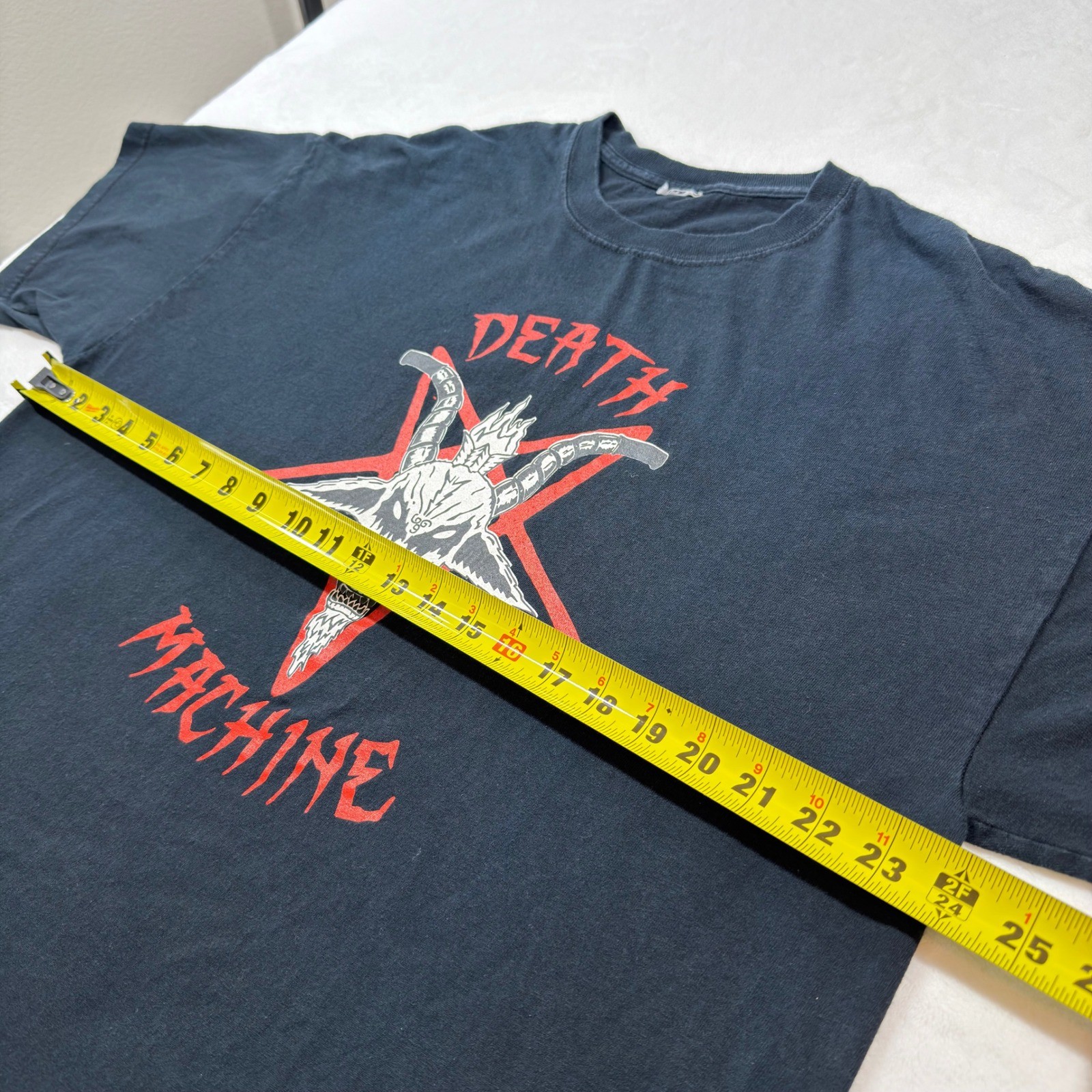 Death Machine Graphic T Shirt Mens XL Black Good Baphomet Pentagram Metal Tee gallery