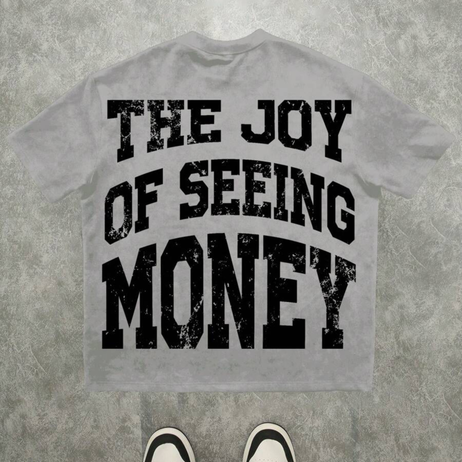 Oversized Hip Hop Graphic T Shirt Dollar Money Print Streetwear Tee Top for Men gallery