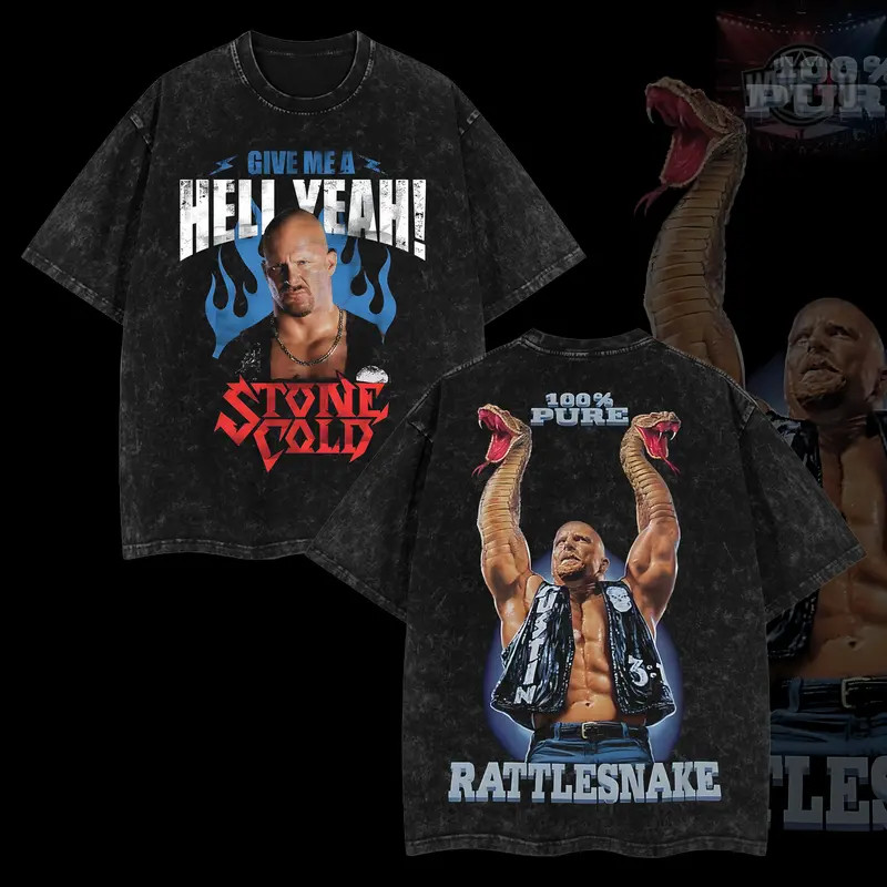 WWE Stone Cold Steve Austin T-Shirt 100% Premium Cotton S-3XL American-Mad
