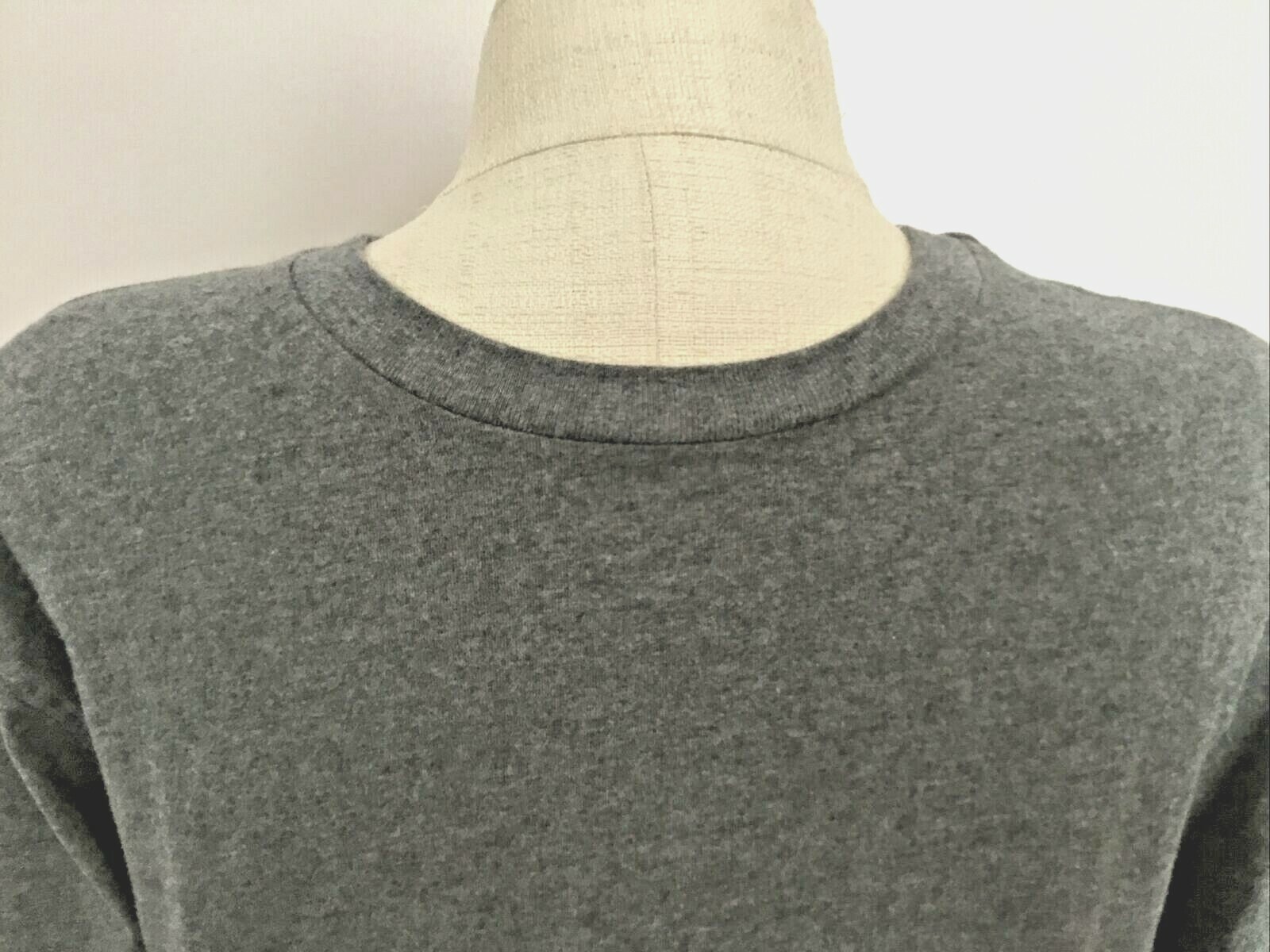GEORGE SUPER SOFT GRAY LONG SLEEVE CREW NECK TEE SHIRT Sz S gallery