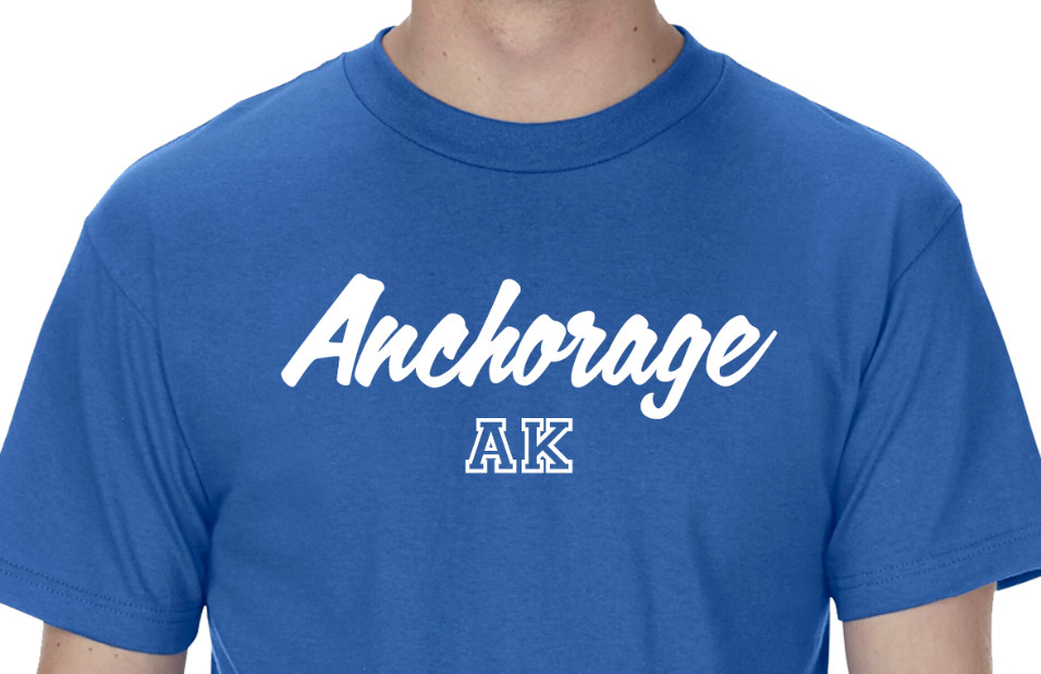 Anchorage Alaska State Graphic T-Shirt tee Unisex Apparel Custom Text gallery