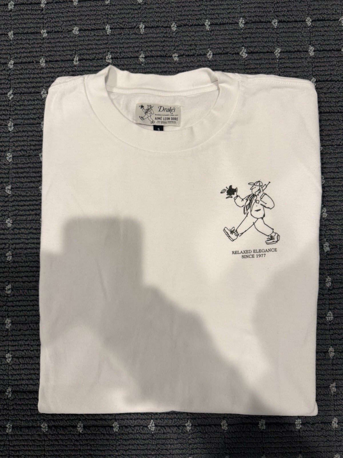 Aime Leon Dore Drakes Relaxed Elegance Graphic T-Shirt White Men's Size S ALD gallery