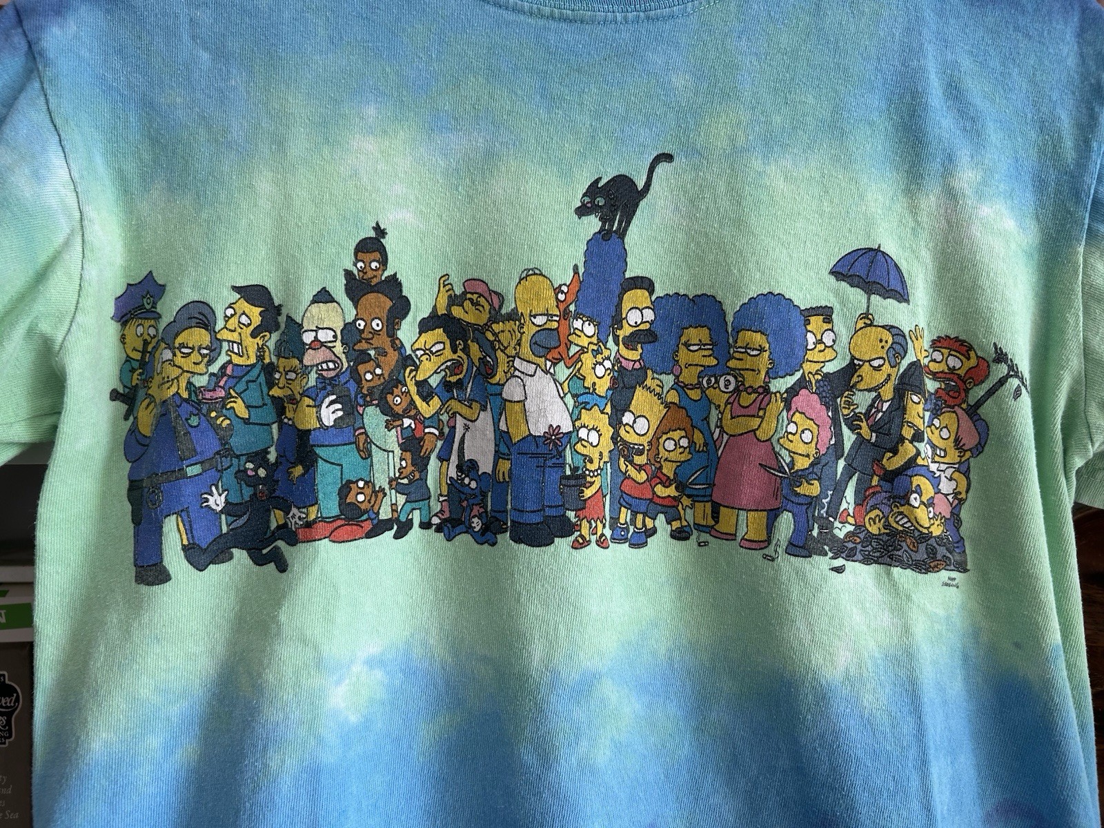 The Simpson’s Tie Dye Blue Green Graphic Tshirt Size Unknown See Measurements gallery
