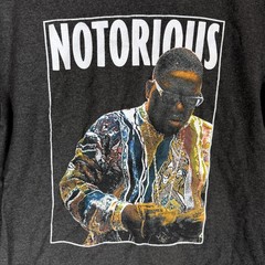 Notorious Shirt Mens Medium Gray Rap Graphic Tee Tagless Hip Hop Music