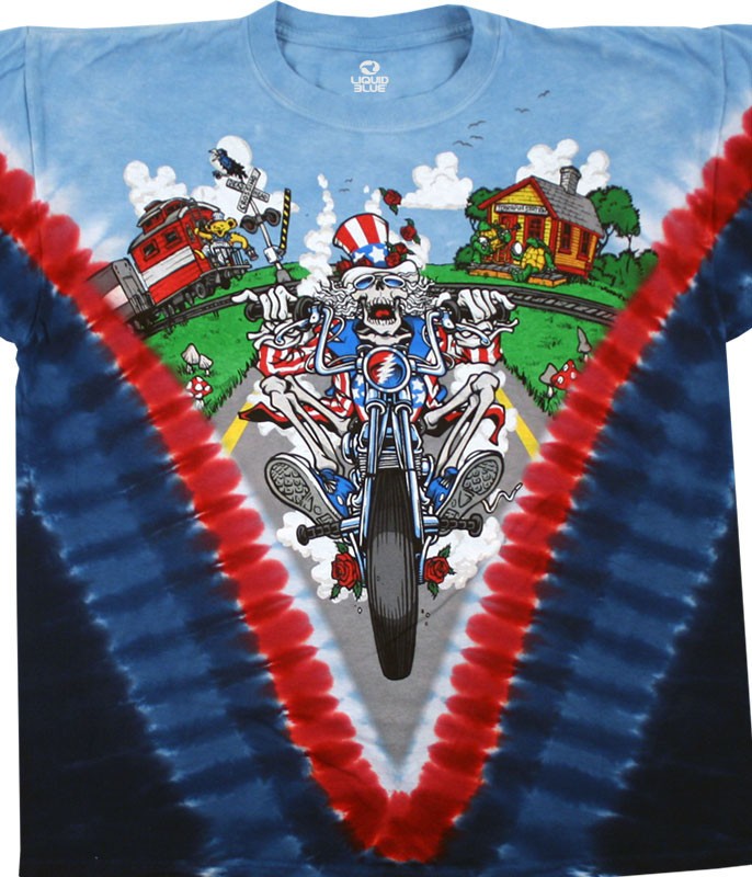[Limited Edition] Vintage Grateful Dead Moto Sam Tie-Dye T-Shirt Liquid Blue gallery