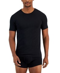 Alfani Men’s 4-Pk. Slim-Fit Solid Cotton Undershirts Deep Black M