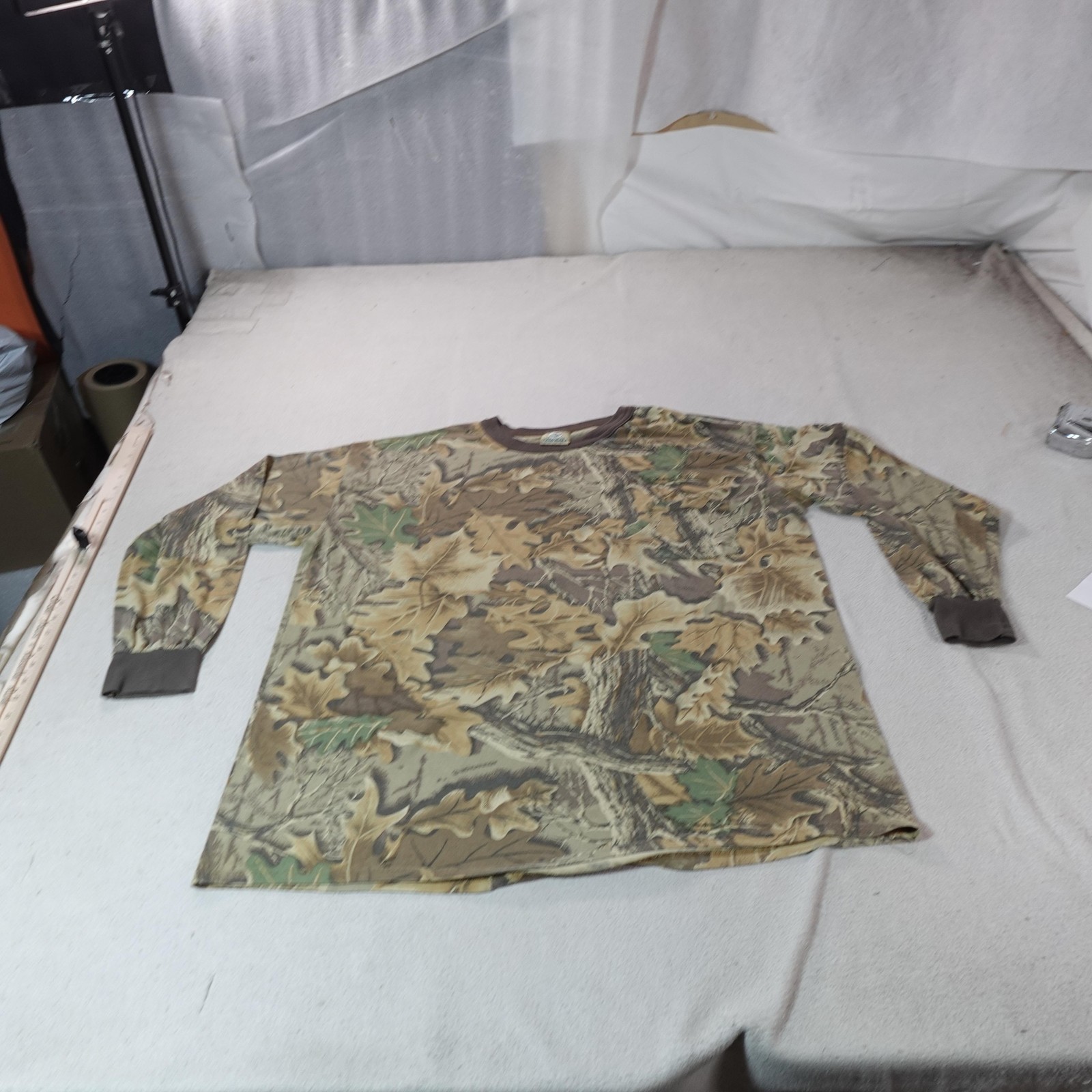 RedHead Camo Shirt Mens 2XL Brown Long Sleeve Hunting Outdoor Crewneck Tee Top