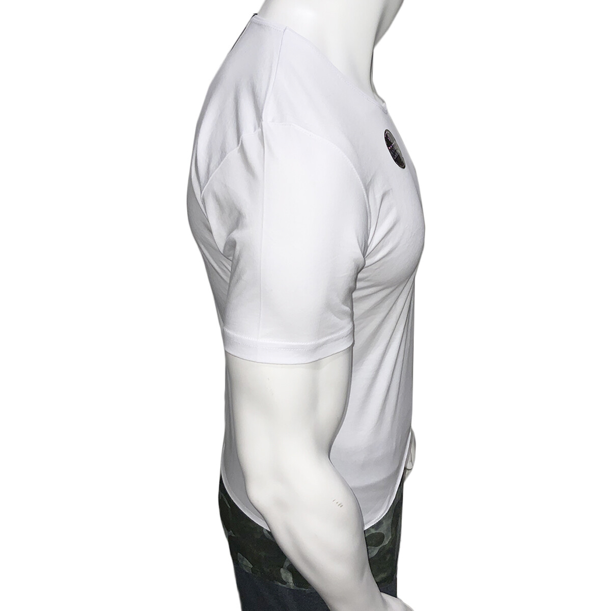 NWT STYLE HIP HOP EXTENDED CAMO ZIPPER CASUAL MEN'S T-SHIRT TEE SIZE M L gallery
