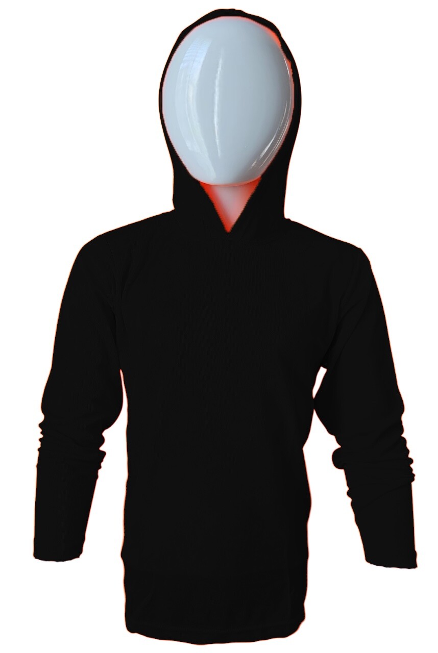 DRI-FIT Hoodie Long Sleeve T-Shirts, UPF 50+ Sun Protection Hooded BLACK gallery