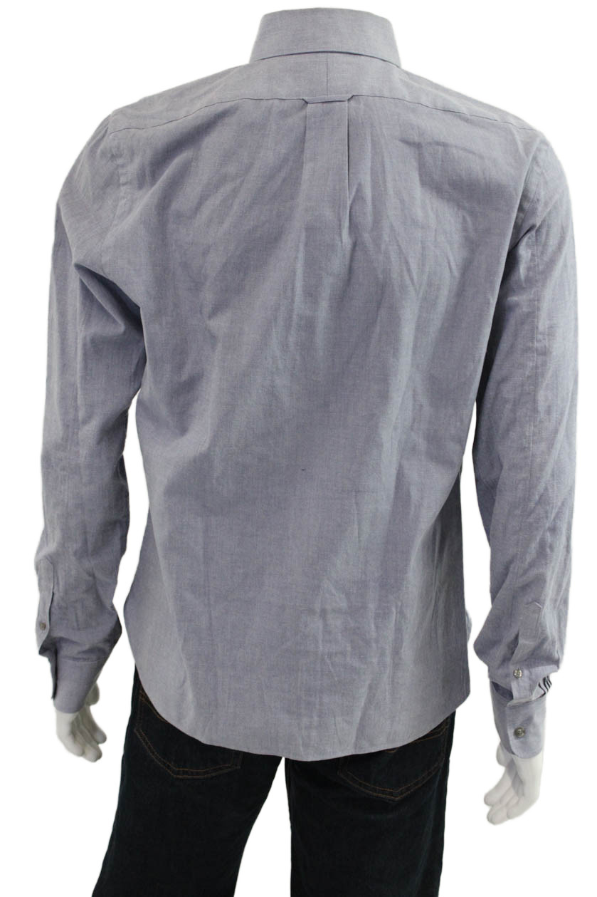The Men's Store at Bloomingdale's Mens Gray Point Dress Shirt Size M gallery