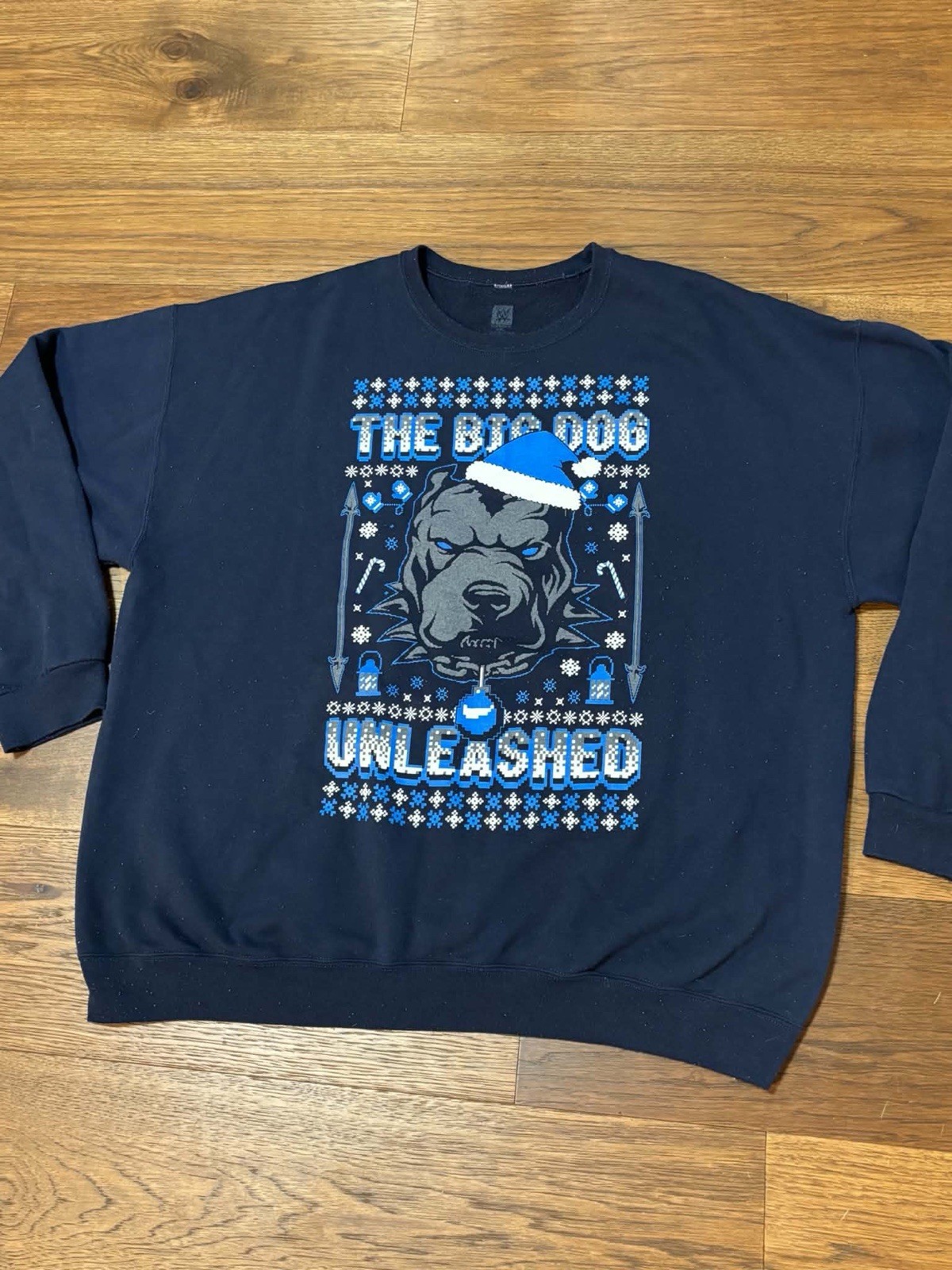 WWE Roman Reigns Ugly Christmas Sweater Blue Men’s Size XXL gallery
