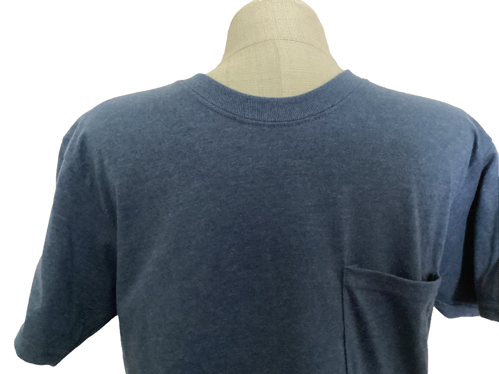 ATHLETIC WORKS Breathable Navy Blue Short Sleeve Crew Neck Pocket T-Shirt Sz S* gallery