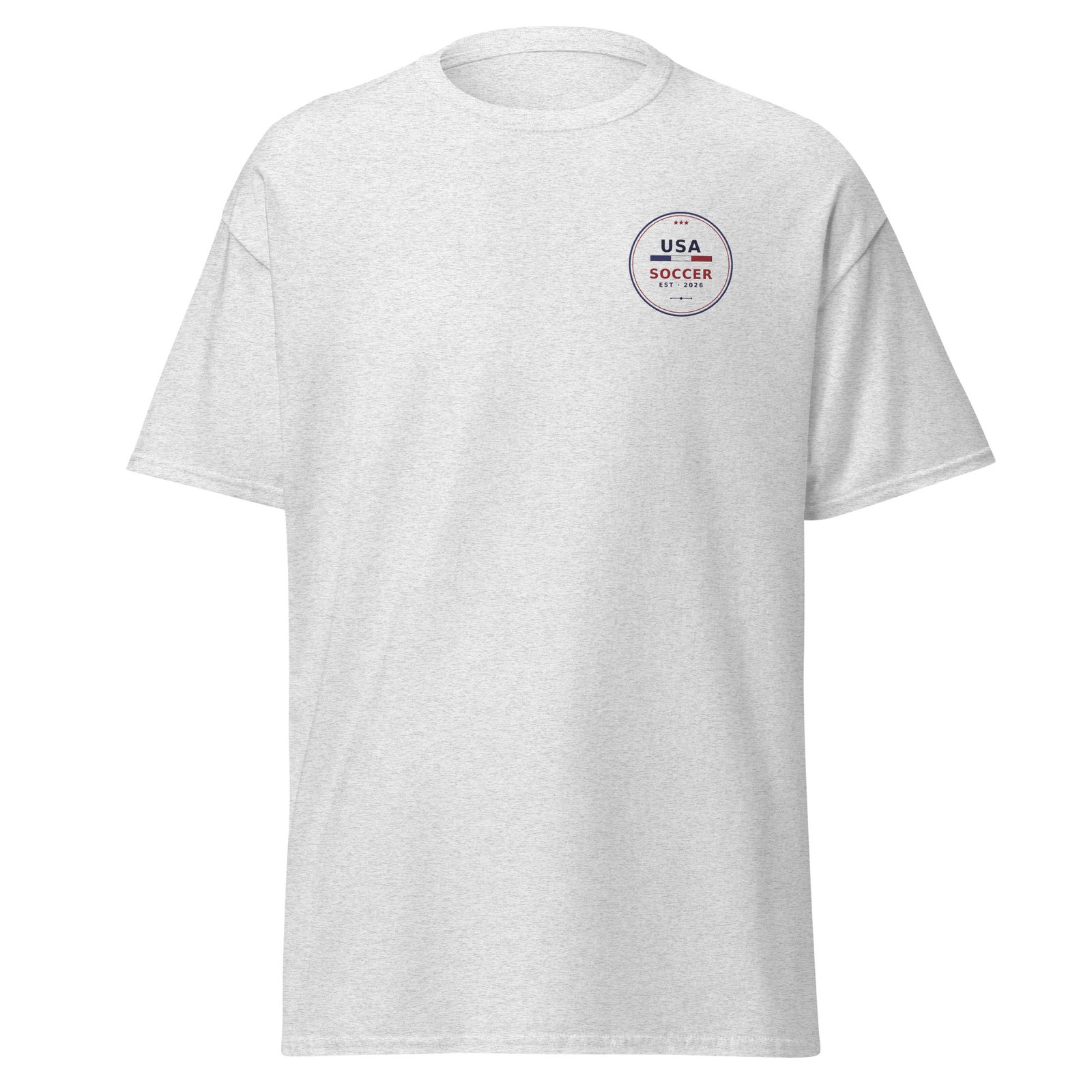 USA Soccer Pocket T-Shirt | Embroidered American Crest Unisex Short Sleeve Tee