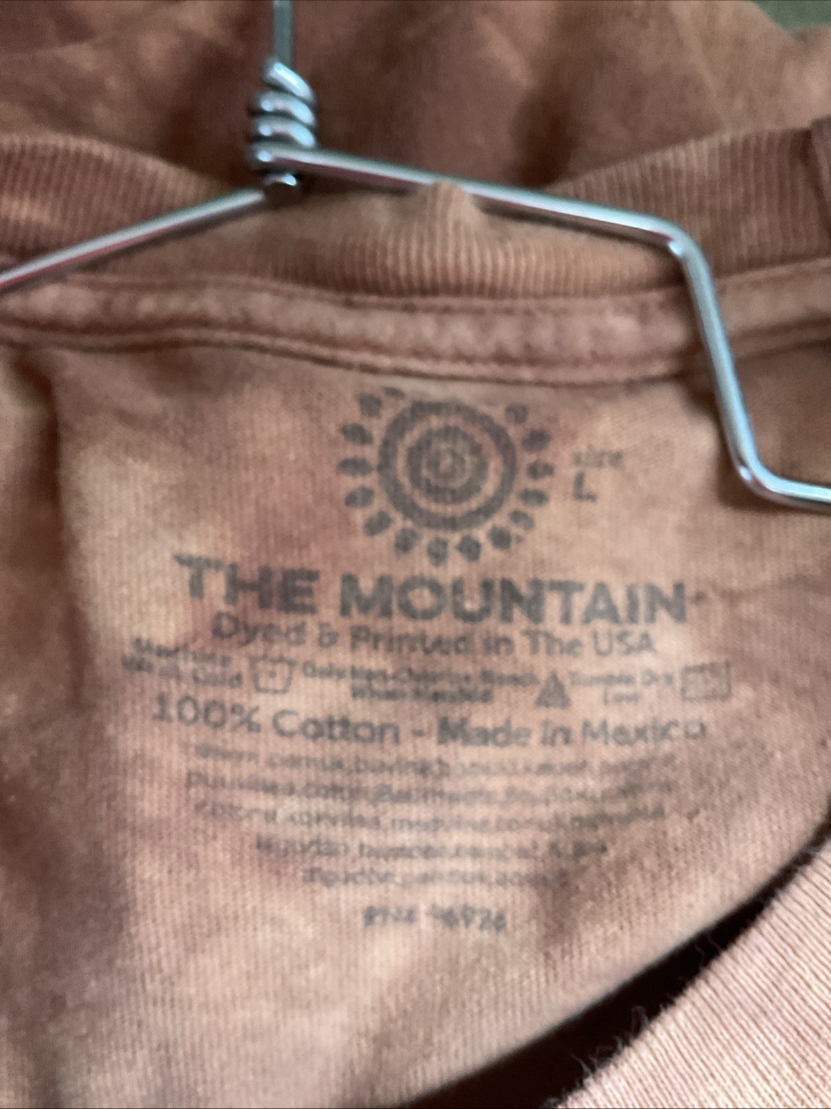 The Mountain Wolves Wolf Face Tie Dye Brown Shirt Mens L Long Sleeve T-Shirt gallery