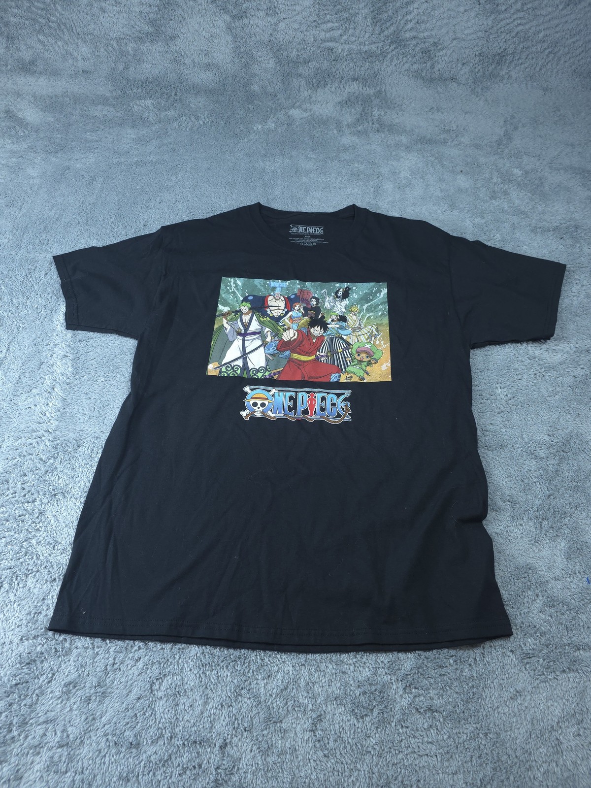 One Piece Shirt Mens Large Anime Luffy Crew Graphic Toei Animation Manga Tee
