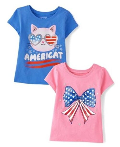 Baby-Girls and Toddler All Holidays,Birthdays 5T Americat/American Flag Bow gallery