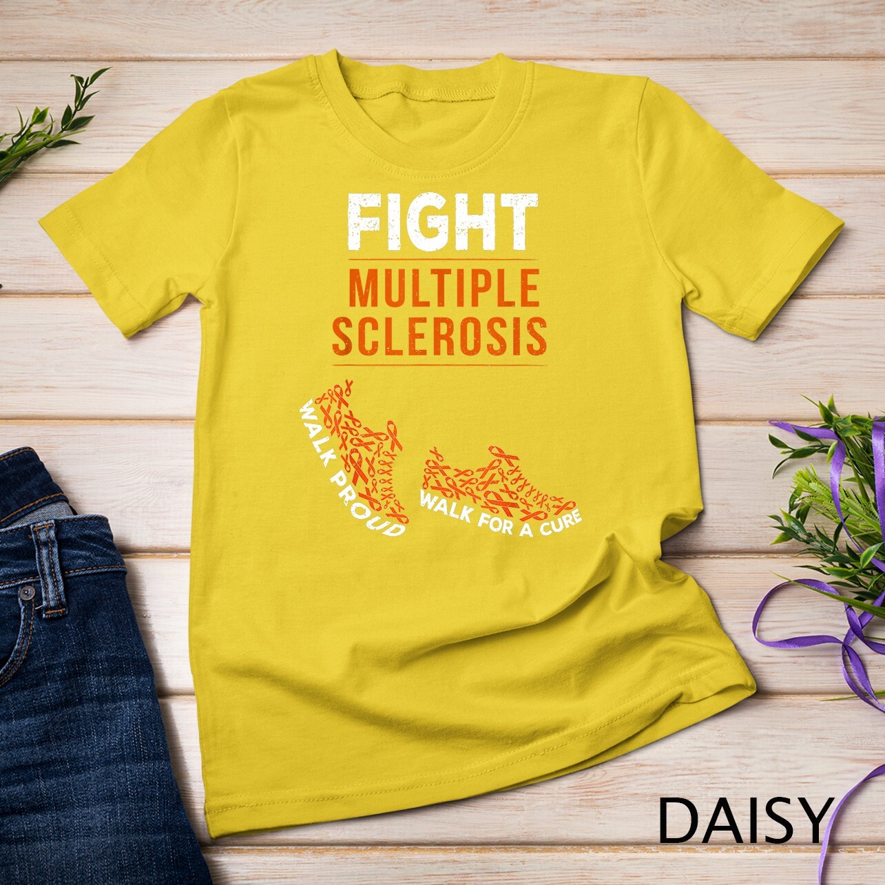 Fight Multiple Sclerosis MS Awareness Warrior Ribbon Unisex T-shirt gallery