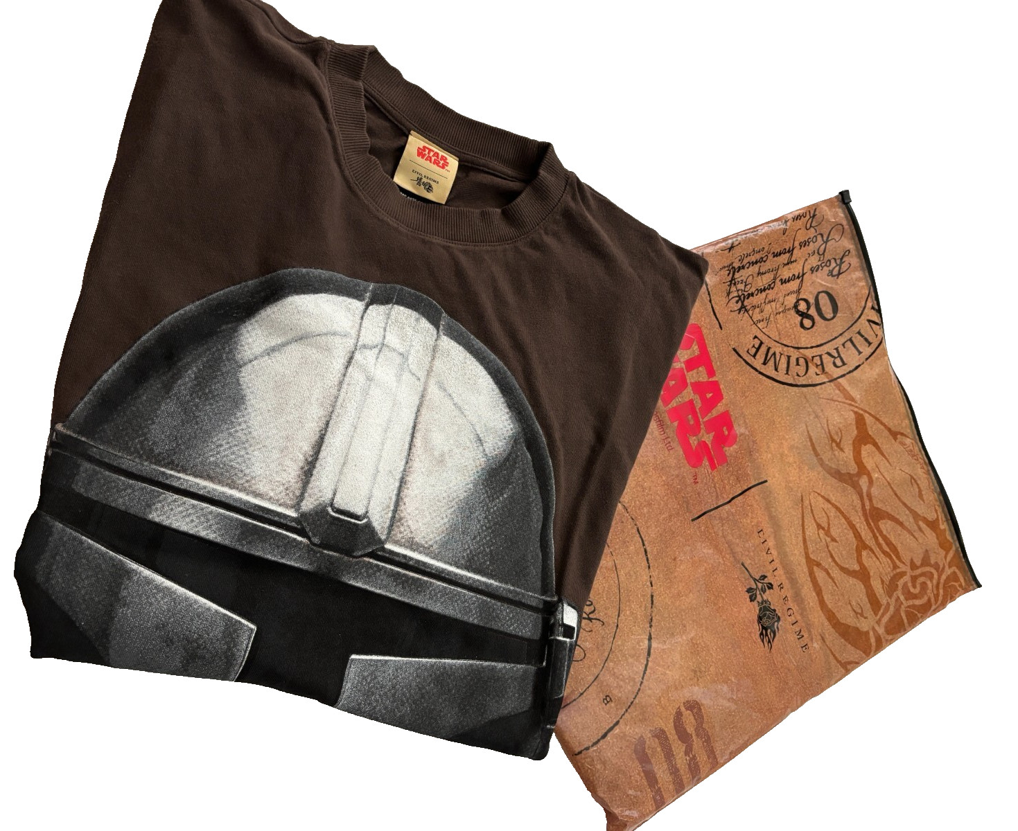 Civil Regime Star Wars Mandalorian Oversized Graphic Tee Shirt Adult Size Large gallery