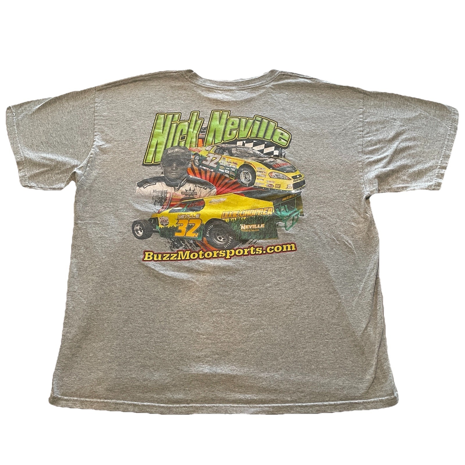Vintage 90s Racing T-Shirt Men’s 2XL Stock Car Art Open Wheel Modified Chevy Y2K