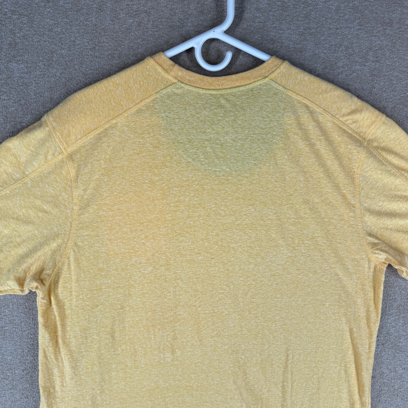 Hudson & Barrow Slim Men's Size 2XL Solid Yellow Cotton Blend Crew-Neck T-Shirt gallery