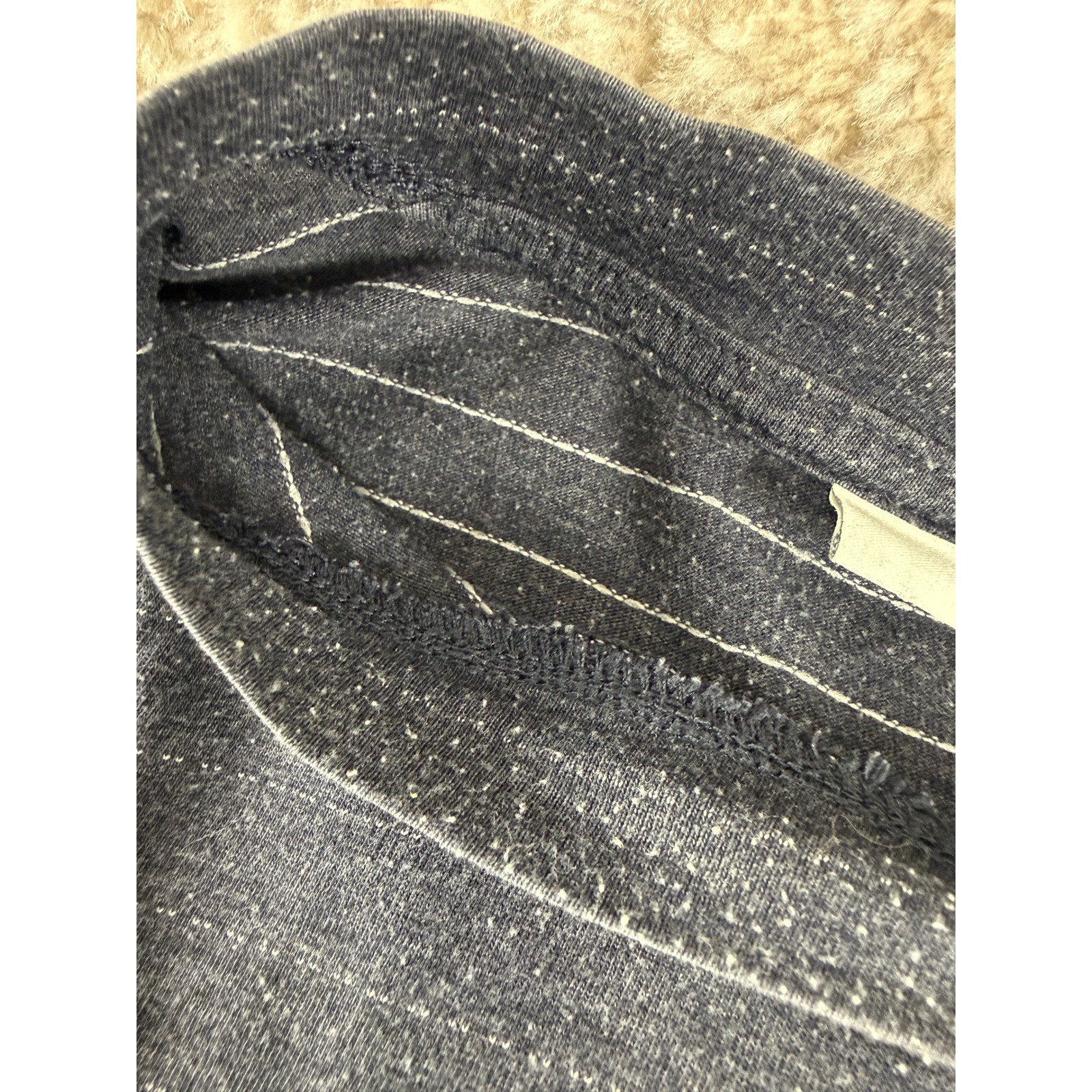 Perry Ellis Portfolio Size M Striped Pocket Casual T-Shirt Blue Short Sleeve Men gallery