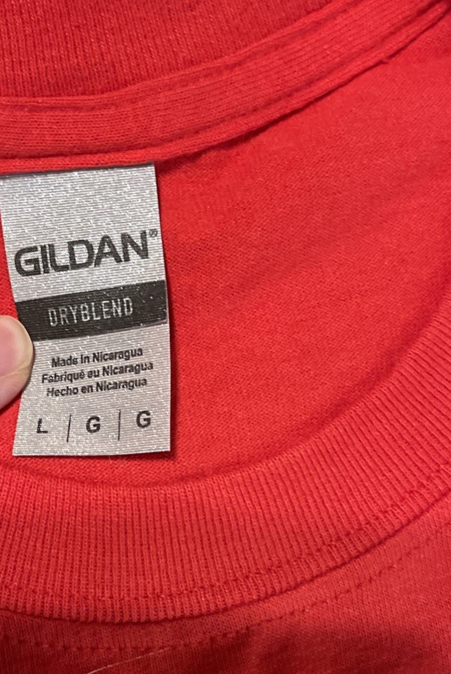 Let's Hygge Simple Design Red T-Shirt L Danish Cotton Poly blend Museum Denmark gallery