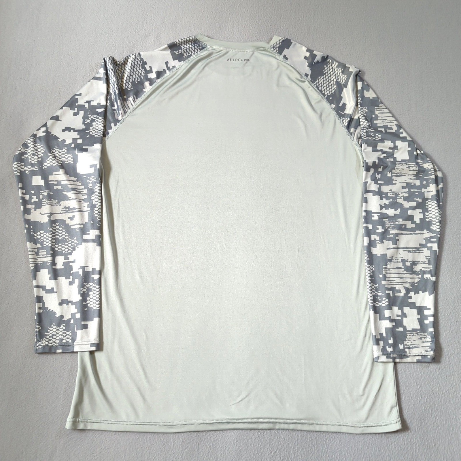 AFTCO Tactical Performance Shirt Mens XL Gray Digital Camo AFTECH Fishing Wear gallery