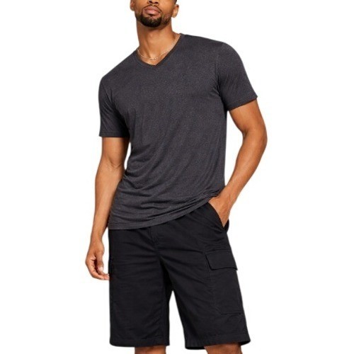 Unbound Merino Men’s Black 100% Merino Wool V-Neck T-Shirt Size L