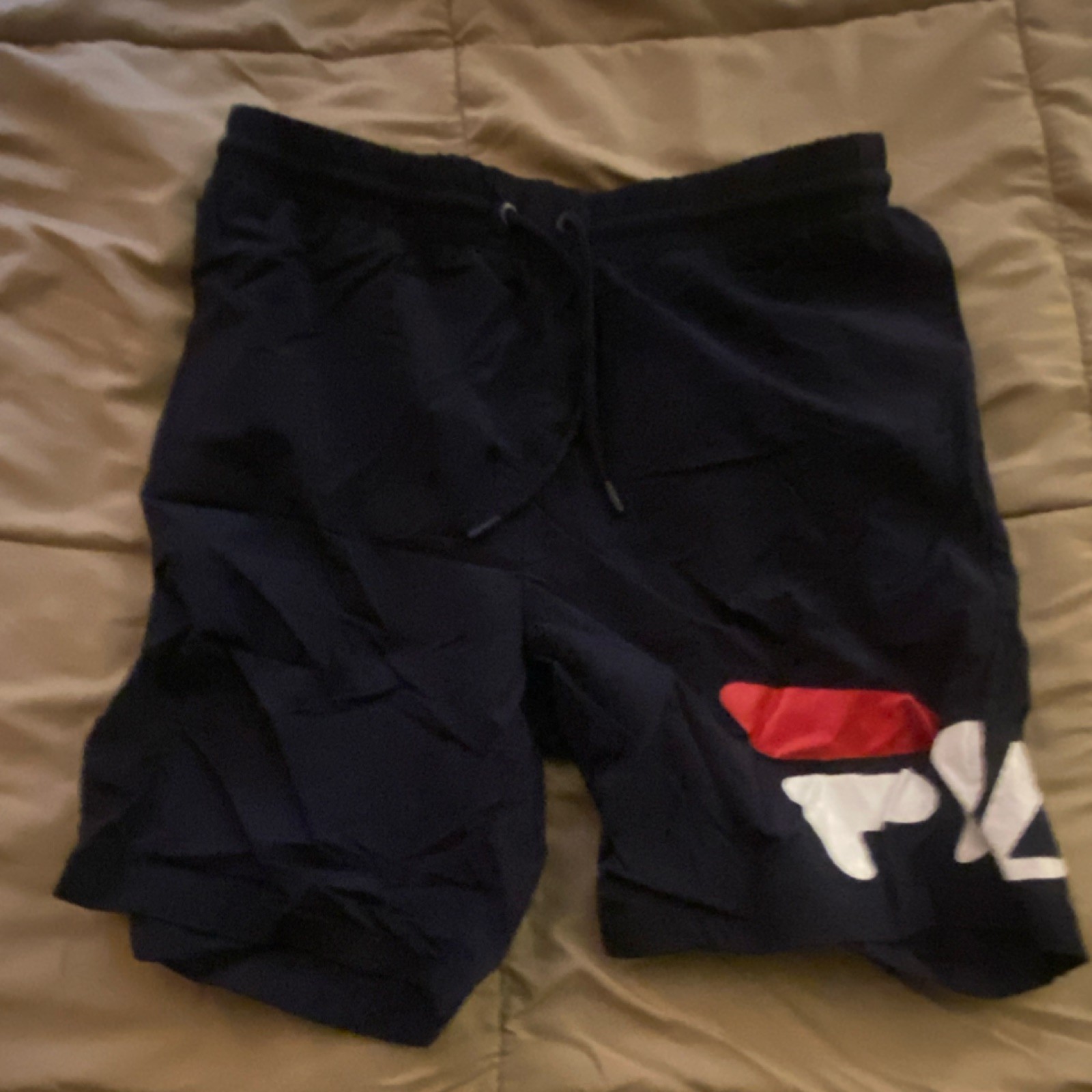 FILA Men's Blue Logo Graphic Print Crew Neck Short Sleeve T-Shirt and Shorts gallery