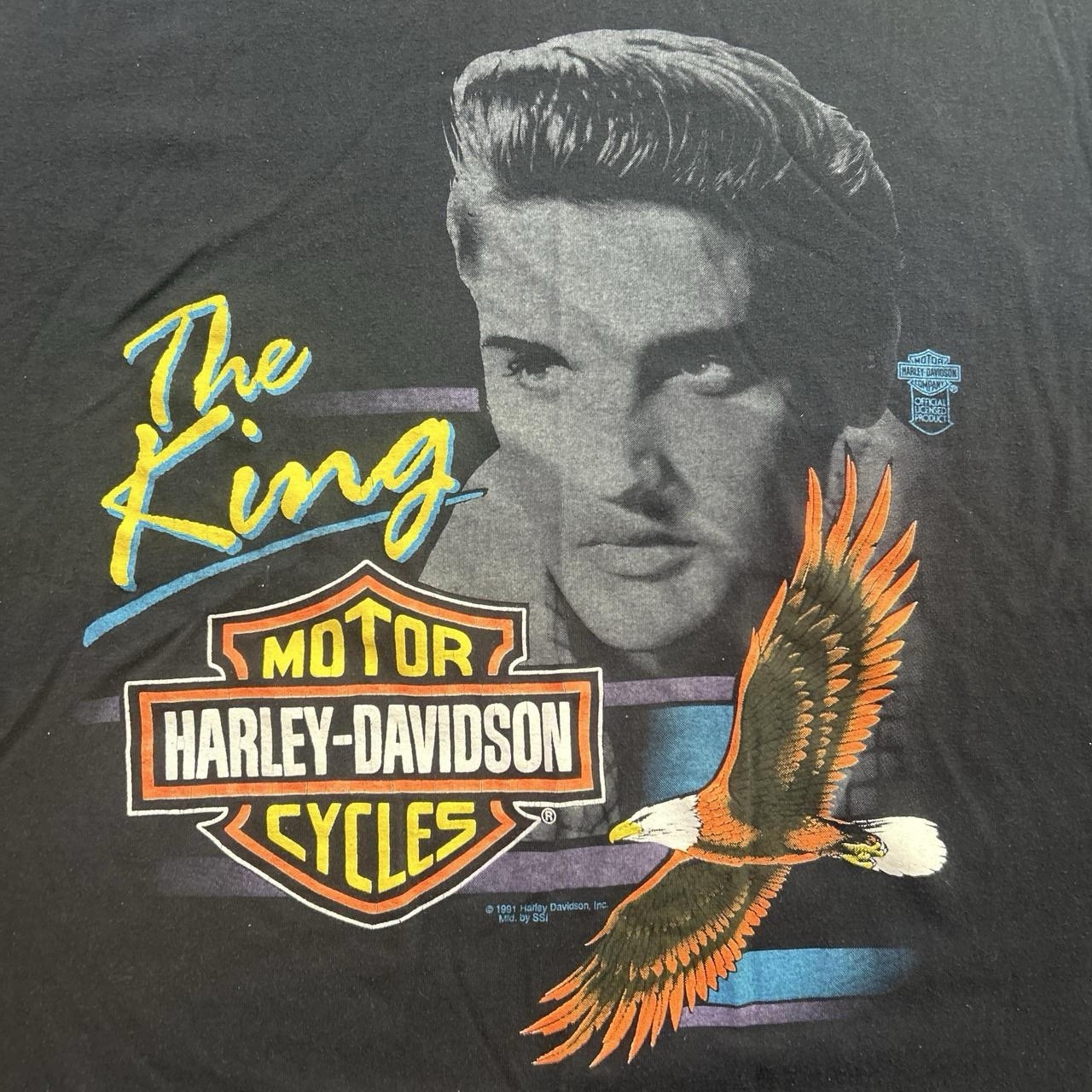 Grail VTG 90's 1991 Elvis Presley Harley Davidson single-stitch USA T-shirt XL gallery