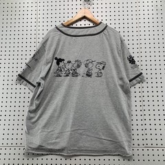 Vintage Rawlings Peanuts Baseball Jersey Mens XL Grey 90s Snoopy Charlie Brown