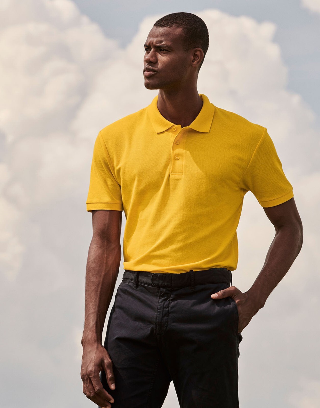 Fruit Of The Loom Mens Short Sleeve Polo T Shirt Plain Easy Care Polycotton Tops gallery