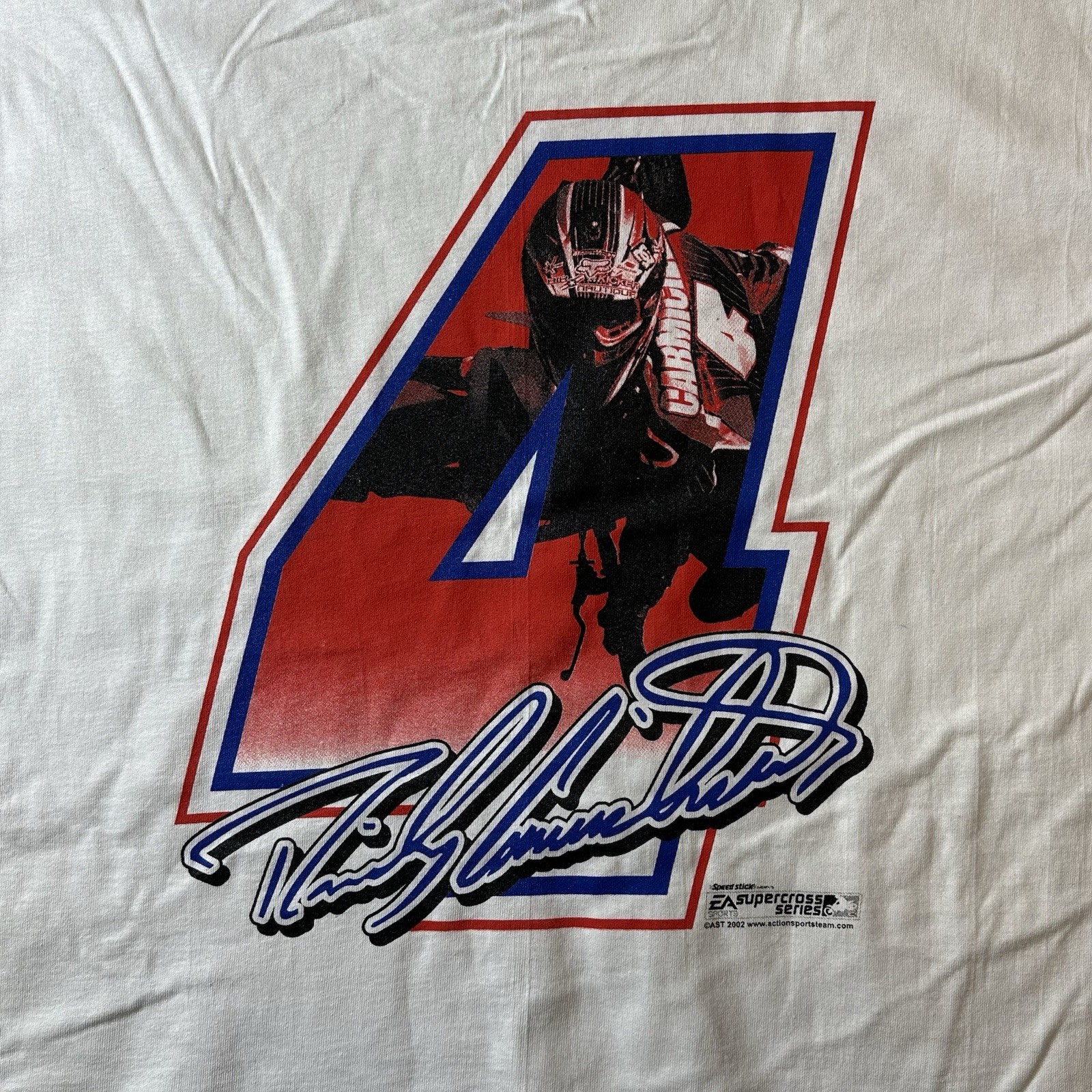 Vintage Motocross Racing Ricky Carmichael #4 Supercross 2002 T-Shirt Men’s XL gallery