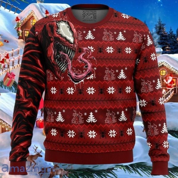 Marvel Vernom Ugly christmas Heavy Freece sweater Size XS-5XL