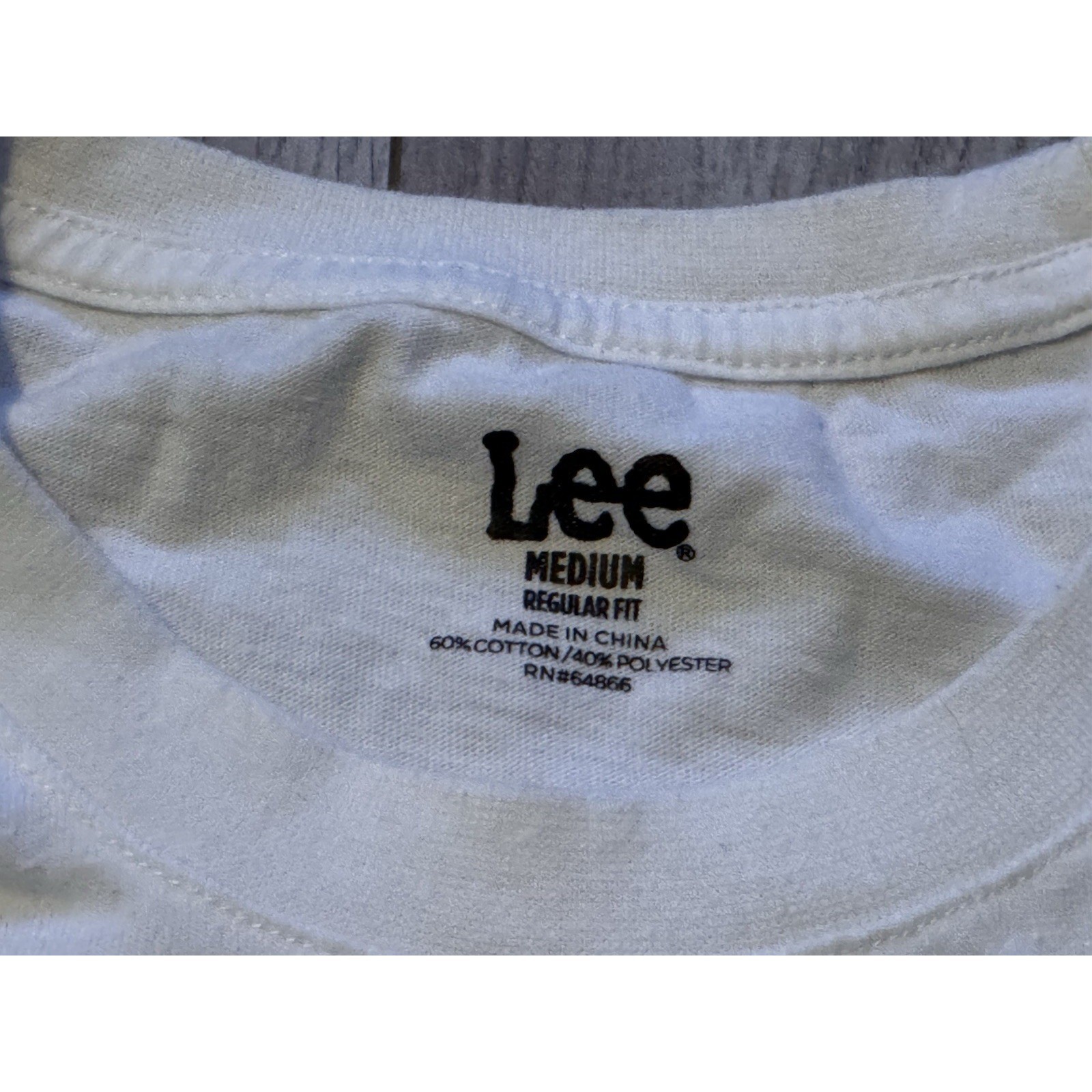 Lee Mens Premium Denim Original USA Graphic T-Shirt White Medium Regular Fit gallery